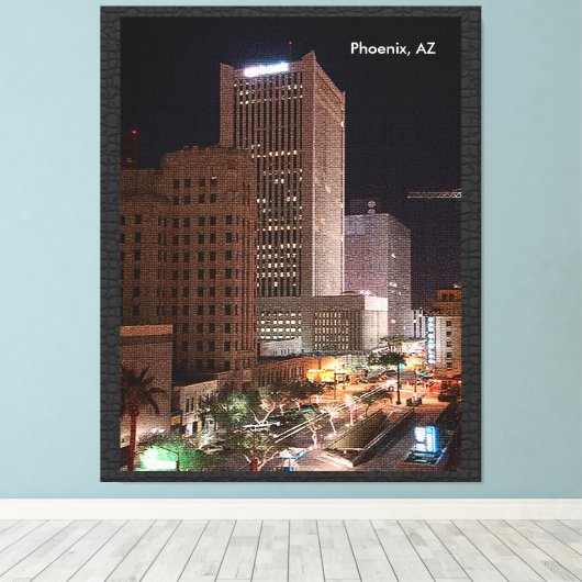 CustomiPhoenix, AZ bij het Nightze Product Canvas Afdruk (Insitu (Houten vloer))