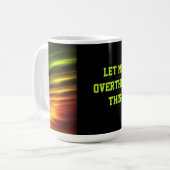 Customisable abstract fun message space futurist koffiemok (Voorkant links)