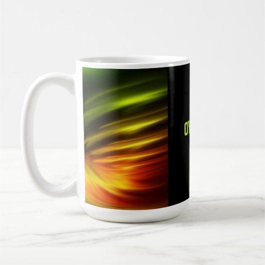 Customisable abstract fun message space futurist koffiemok (Links)