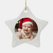 Customisable Baby's First Christmas Star Keramisch Ornament (Voorkant)