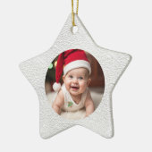 Customisable Baby's First Christmas Star Keramisch Ornament (Links)