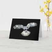 Customisable Buzzard Fanned Wings Greeting Card  Kaart (Gele Bloem)