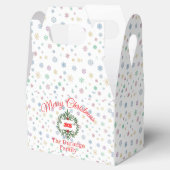 Customisable Christmas Festive Floral Wreath Bedankdoosjes (Geopend)