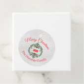 Customisable Christmas Festive Floral Wreath Bedankjes Labels (In situ)