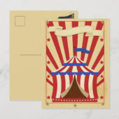 Customisable Circus Briefkaart (Voorkant / Achterkant)