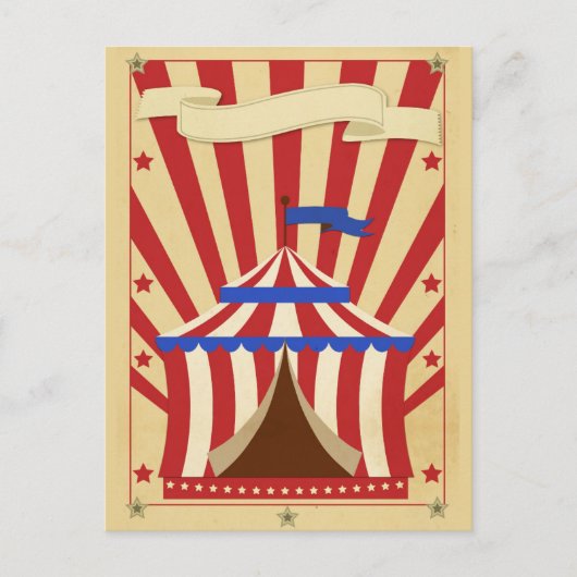 Customisable Circus Briefkaart (Voorkant)