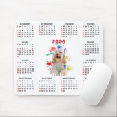 Customisable Cute Cockapoo Dog Calendar  Muismat (Met muis)