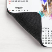 Customisable Cute German Shepherd Dog Calendar  Muismat (Hoek)