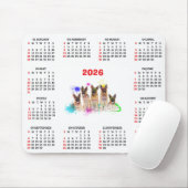 Customisable Cute Labrador Puppies Calendar  Muismat (Met muis)
