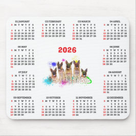 Customisable Cute Labrador Puppies Calendar  Muismat