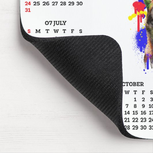 Customisable Cute Malinois Dog Calendar Muismat (Hoek)