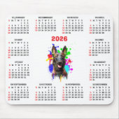 Customisable Cute Malinois Dog Calendar Muismat (Voorkant)