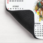 Customisable Cute Pittie Dog Calendar Muismat (Hoek)