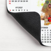 Customisable Cute Poodle Dog Calendar  Muismat (Hoek)