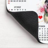 Customisable Cute Siberian Husky Dog Calendar Muismat (Hoek)