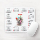 Customisable Cute Weimaraner Dog Calendar Muismat (Met muis)