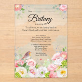 Customisable Female Birthday Invitation – Clear Acryl Uitnodigingen (Voorkant)