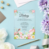 Customisable Female Birthday Invitation – Clear Acryl Uitnodigingen (Insitu (Huwelijk))
