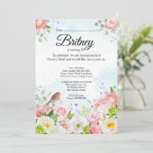 Customisable Female Birthday Invitation – Editable Kaart (Staand voorkant)