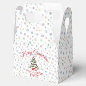 Customisable Festive Xmas Tree Christmas Party Bedankdoosjes (Geopend)