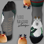 Customisable “Fleece Navidad” Sheep Funny Fun Grey Sokken