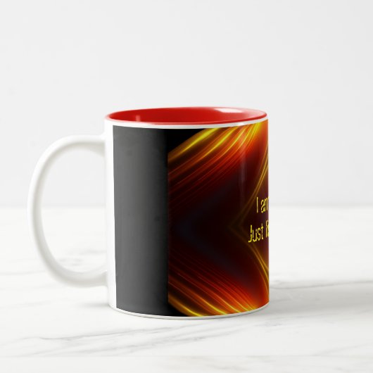 Customisable fun message tweekleurige koffiemok (Links)