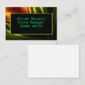 Customisable futuristic space abstract business ca visitekaartje (Voorkant / Achterkant)