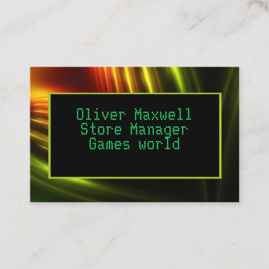 Customisable futuristic space abstract business ca visitekaartje (Voorkant)