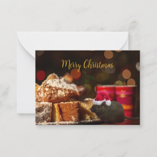 Customisable gerbil Christmas, pet lovers Notitiekaartje (Voorkant)