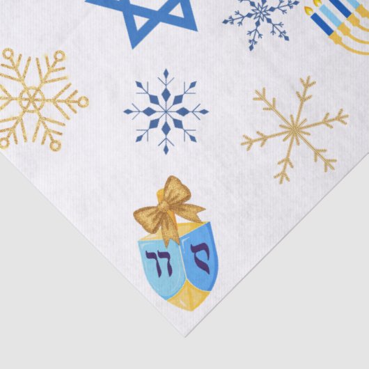 Customisable Hanukkah winter tissue Paper Tissuepapier (Detail)