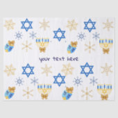 Customisable Hanukkah winter tissue Paper Tissuepapier (Voorkant)