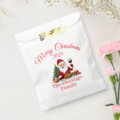 Customisable Happy Santa Claus Christmas Party  Bedankzakje (Gezegeld)