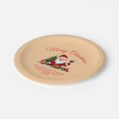 Customisable Happy Santa Claus Christmas Party Papieren Bordje (Gekanteld)