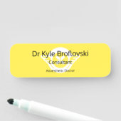 Customisable Hello my name is Dr Naamplaatje (In situ)