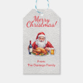 Customisable Jolly Santa Claus Christmas Party Cadeaulabel (Voorkant)