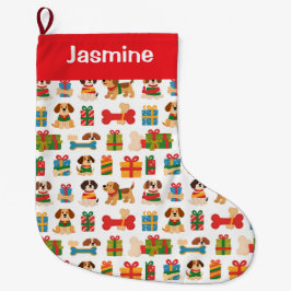 Customisable Minimal Colourful Xmas Tree Pet Grote Kerstsok