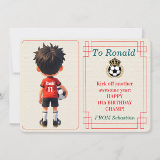 Customisable Name Number and Text Birthday Boy Feestdagenkaart