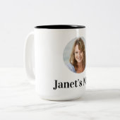 Customisable Photo Mug With Editable Text Tweekleurige Koffiemok (Voorkant links)