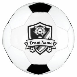 Customisable Soccer Team Jaguar Logo Soccer Ball  Voetbal