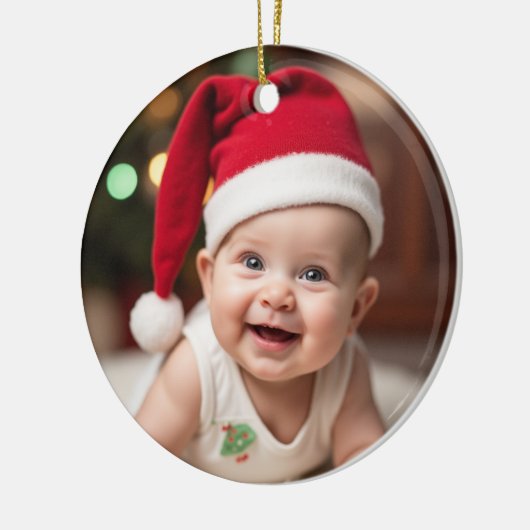 Customisable Xmas Tree And baby's First Christmas Keramisch Ornament (Links)