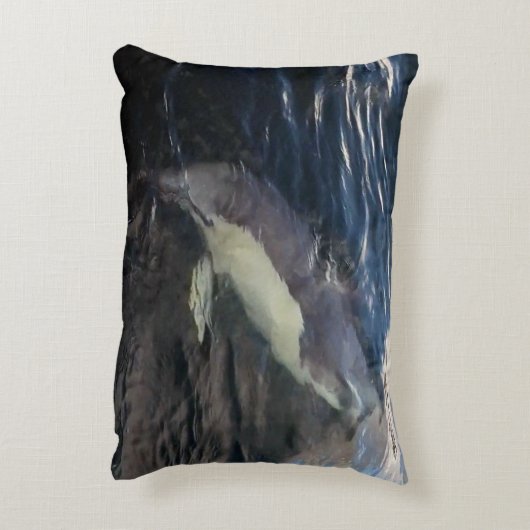 Customised Common Dolphin Swimming Underwater Accent Kussen (Achterkant (Verticaal))