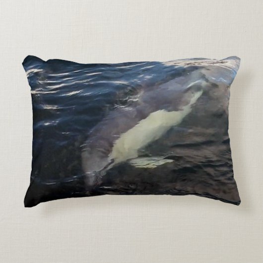 Customised Common Dolphin Swimming Underwater Accent Kussen (Voorkant)