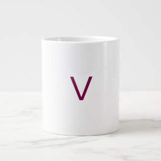 Customised letter V mug Grote Koffiekop