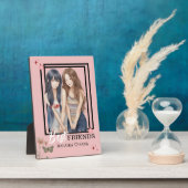 Customiz karikatuur gezicht Beste Vrienden BFF SCH Fotoplaat (Zijkant)