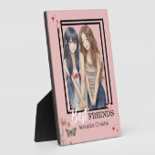 Customiz karikatuur gezicht Beste Vrienden BFF SCH Fotoplaat (Zijkant)