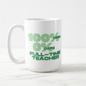 Customizable 100% Hero 0%Cape Mug for teachers Koffiemok (Links)