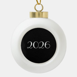 customizable 2026 keramische bal ornament