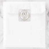 Customizable 60th Anniversary Stickers YEAR, TEXT (Tas)
