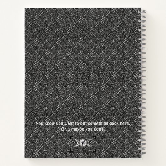 Customizable 8.5 x 11 Elemental Pentacle Notebook Notitieboek (Achterkant)