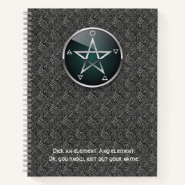 Customizable 8.5 x 11 Elemental Pentacle Notebook Notitieboek